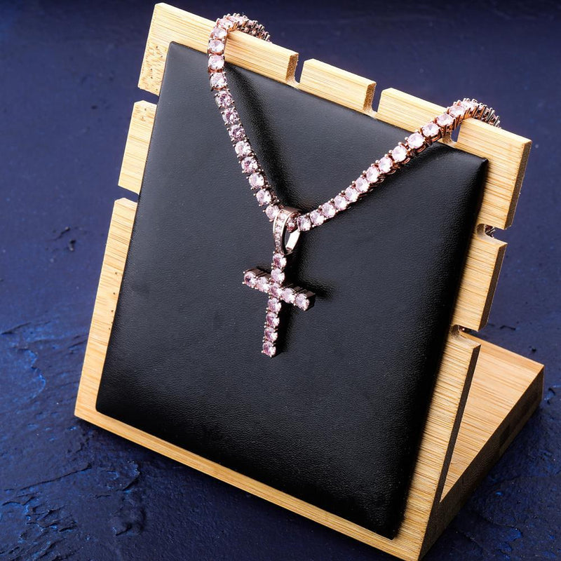 Diamond Cross Pendant 18K - ICECI