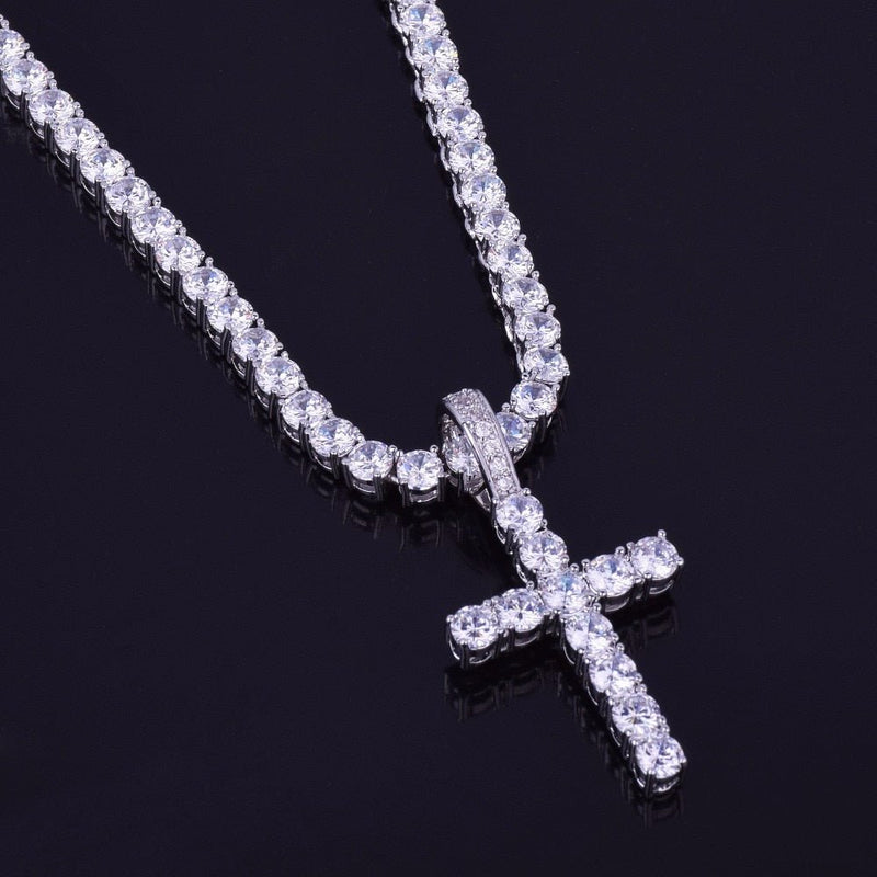 Diamond Cross Pendant 18K - ICECI