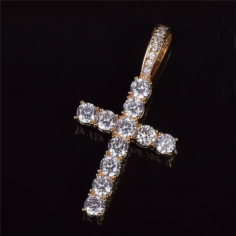 Diamond Cross Pendant 18K - ICECI