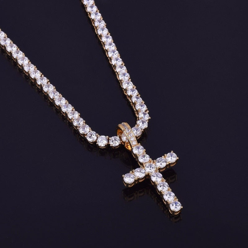 Diamond Cross Pendant 18K - ICECI