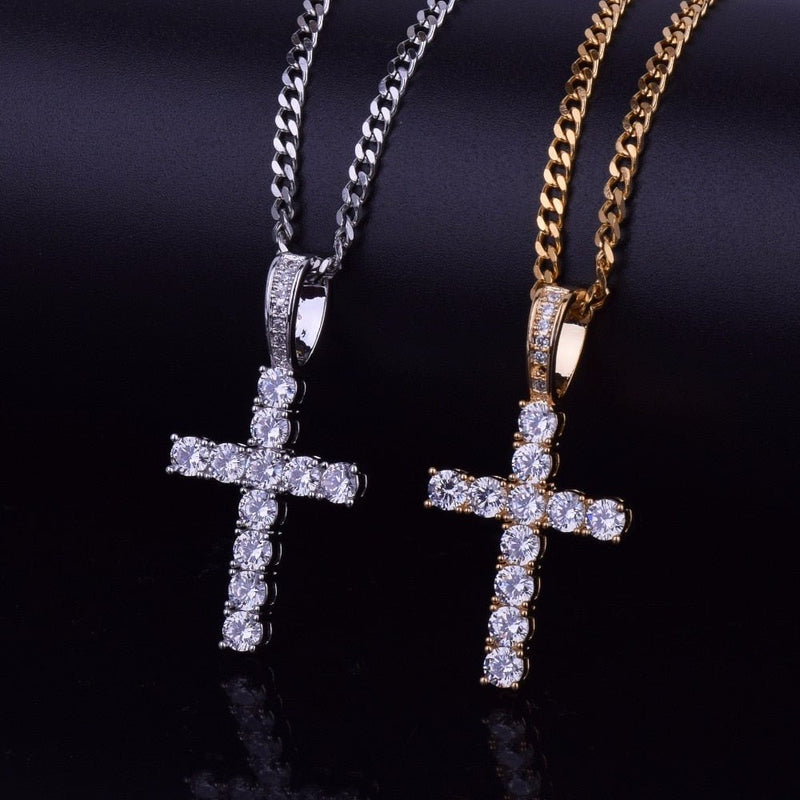 Diamond Cross Pendant 18K - ICECI