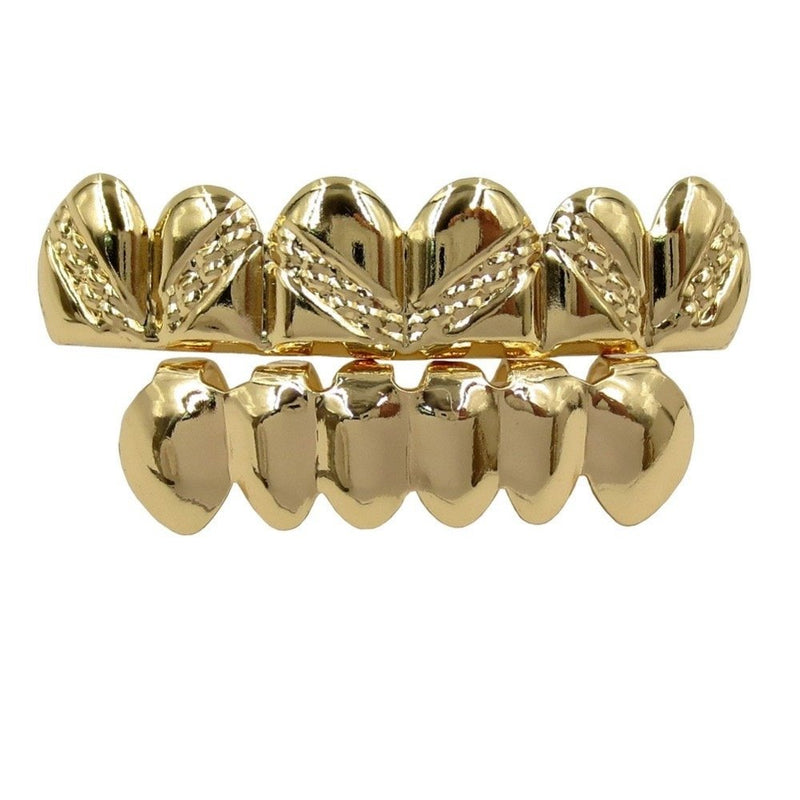 Diamond Dust Stripe Top Grillz 14K - ICECI