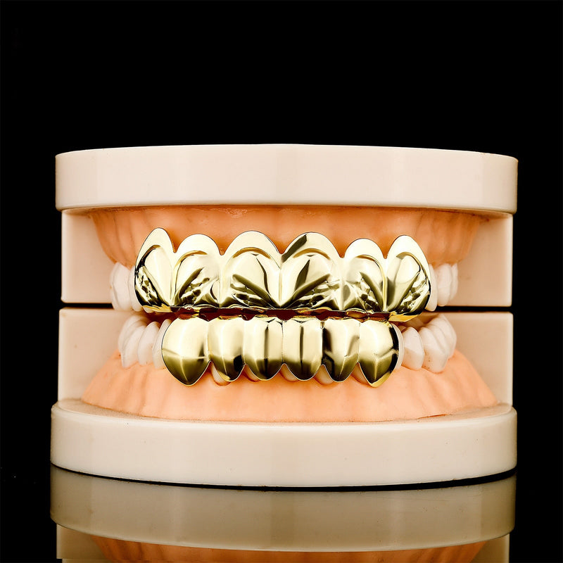 Diamond Dust Stripe Top Grillz 14K - ICECI