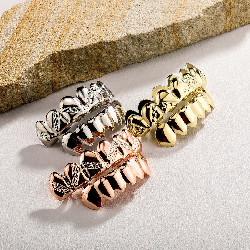 Diamond Dust Stripe Top Grillz 14K - ICECI