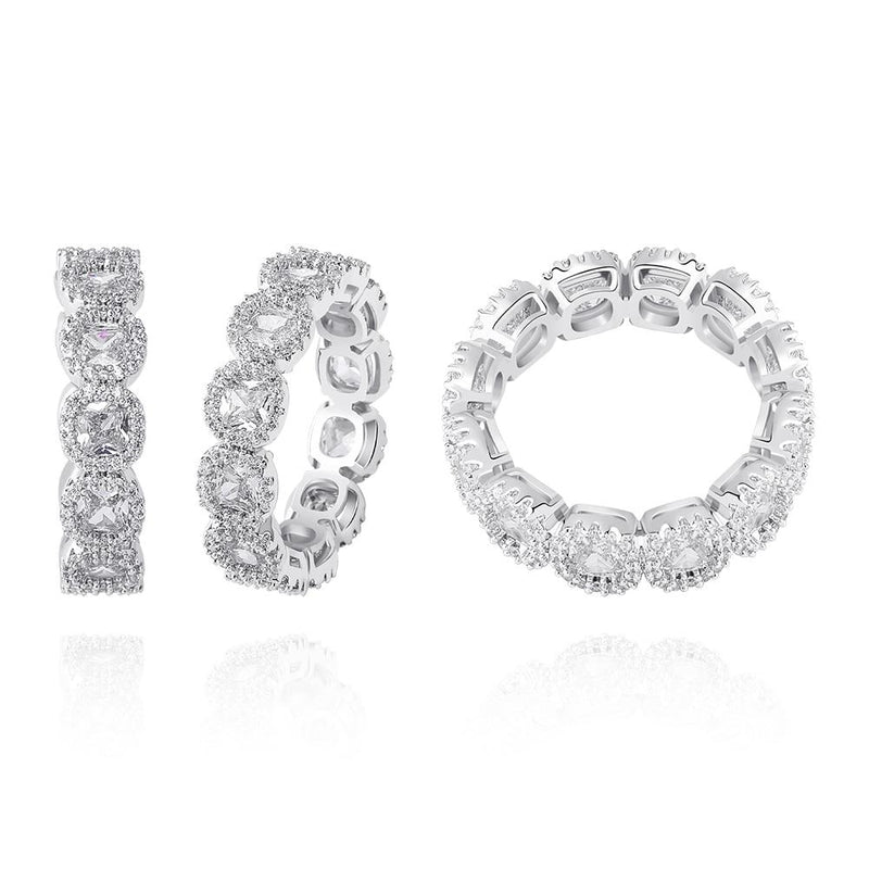 DIAMOND HALO ETERNITY RING 14K - ICECI