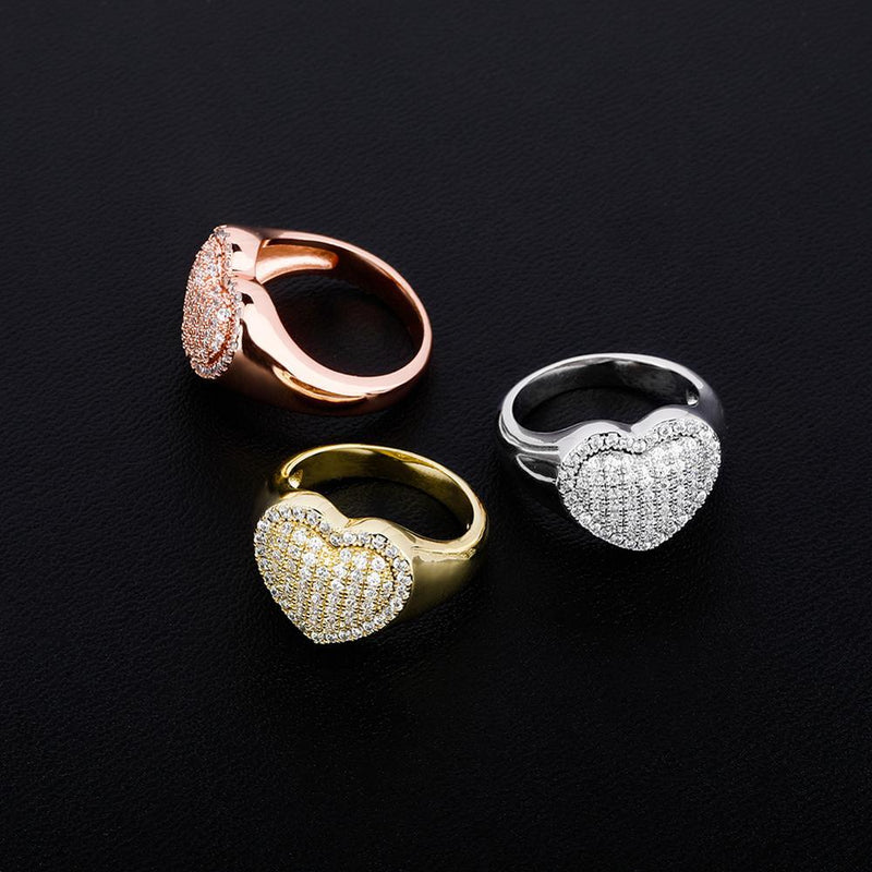 DIAMOND HEART RING 14K - ICECI
