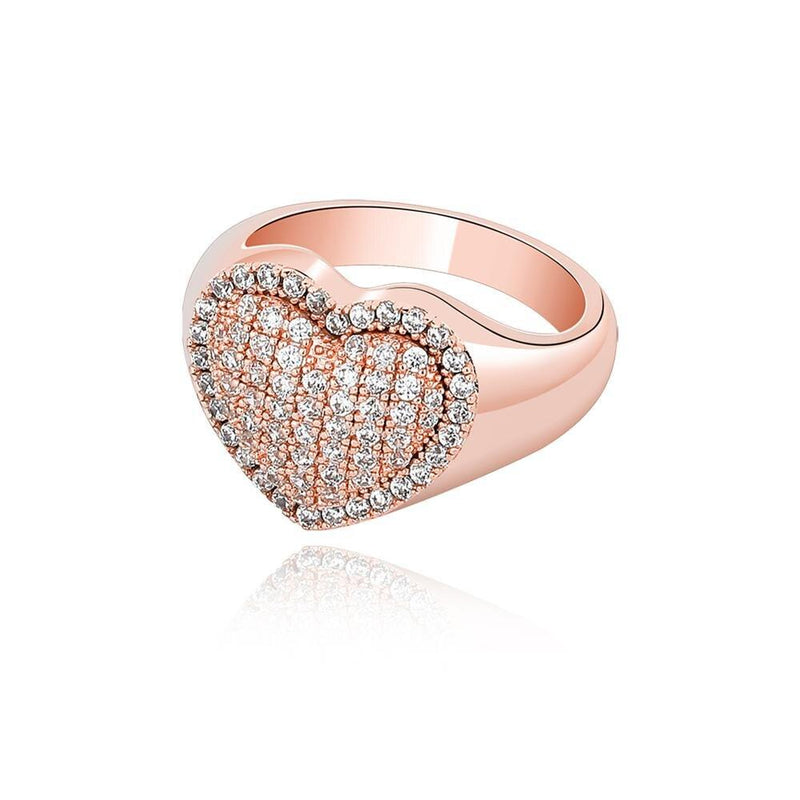 DIAMOND HEART RING 14K - ICECI