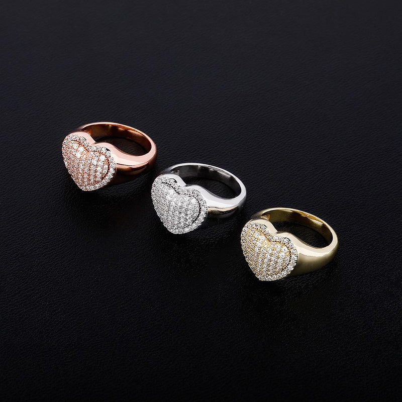 DIAMOND HEART RING 14K - ICECI