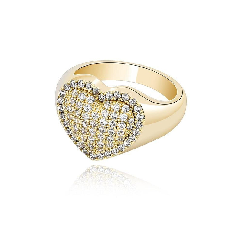 DIAMOND HEART RING 14K - ICECI