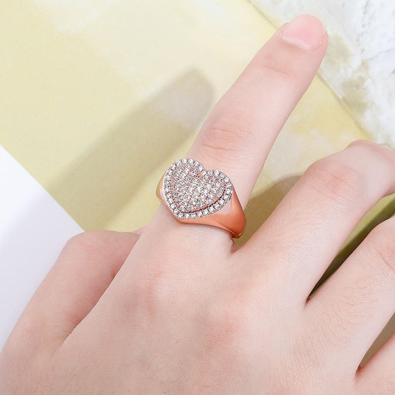 DIAMOND HEART RING 14K - ICECI