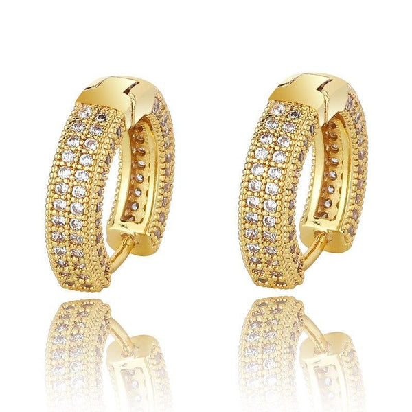 DIAMOND HOOP EARRINGS 18K - ICECI