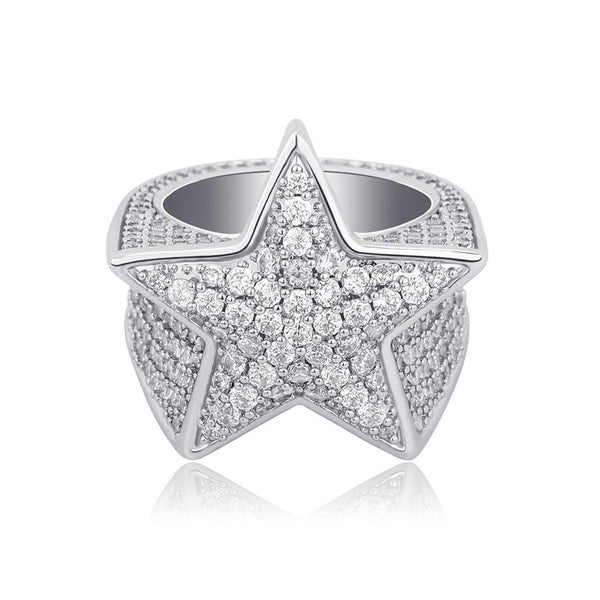 DIAMOND STAR RING 14K - ICECI
