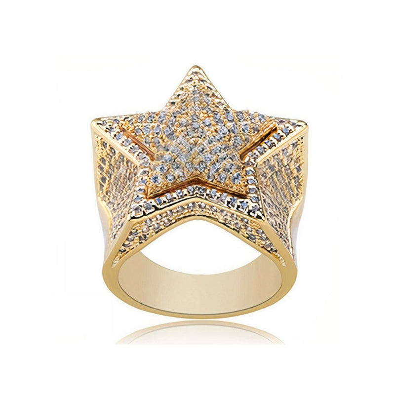 Diamond Star Ring 18K x Moissanite - ICECI