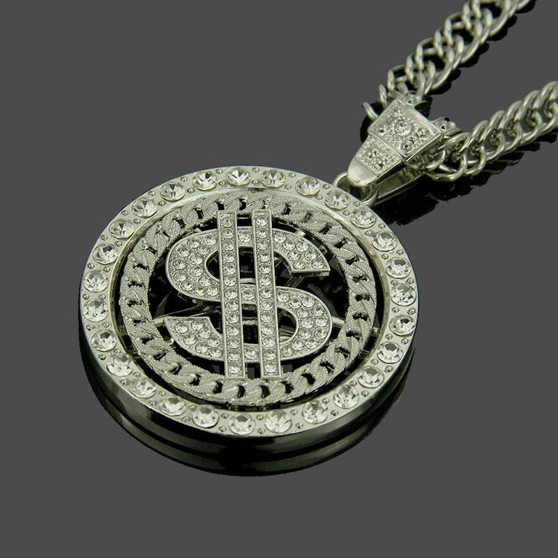 Dollar Sign Pendant 18K - ICECI