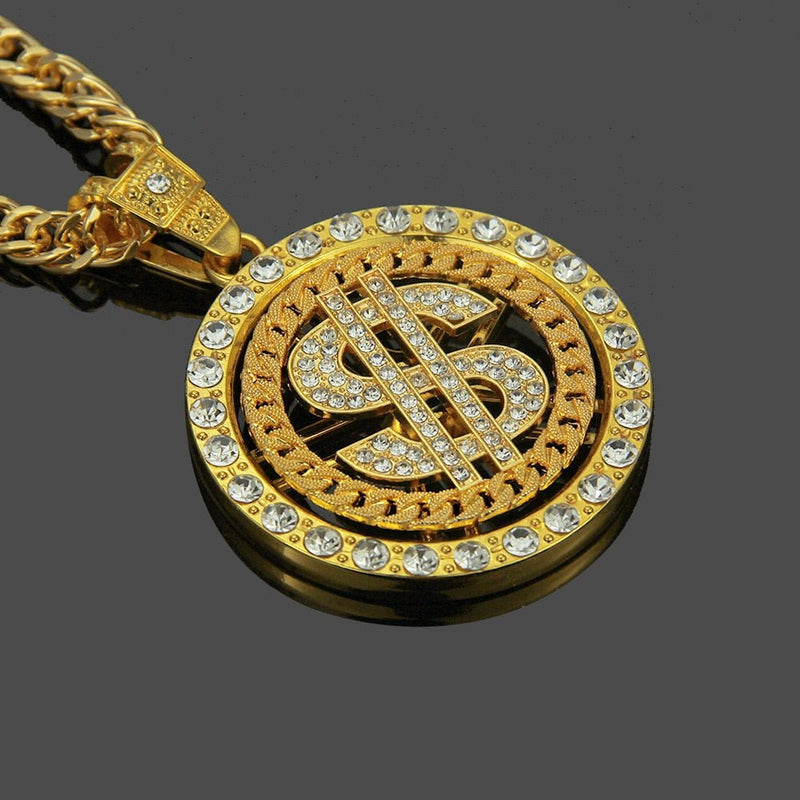 Dollar Sign Pendant 18K - ICECI