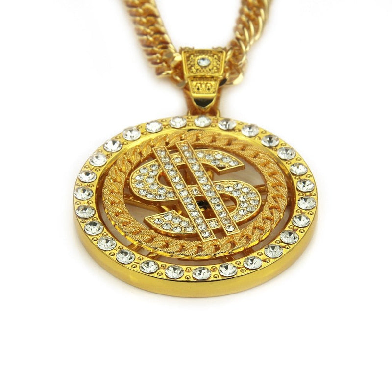 Dollar Sign Pendant 18K - ICECI