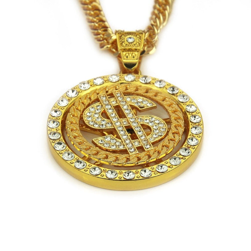 Dollar Sign Pendant 18K - ICECI