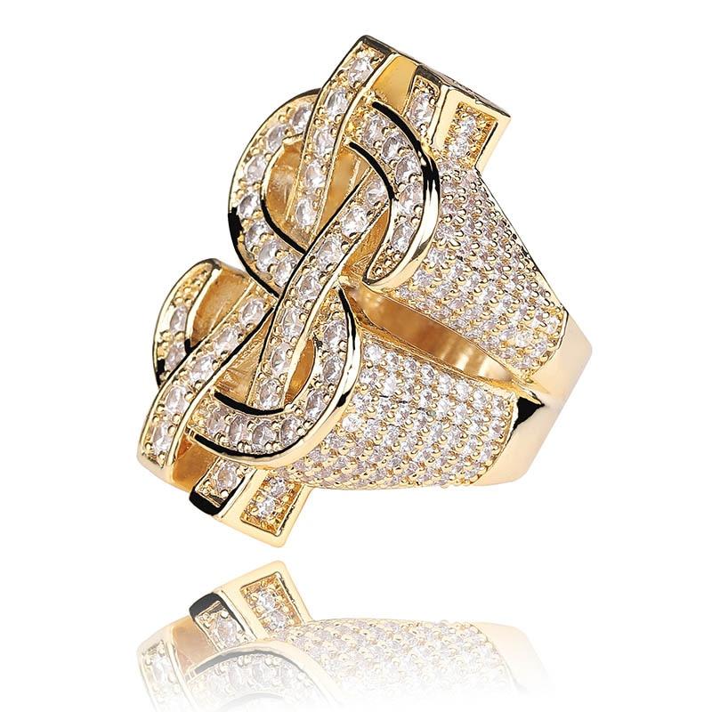 DOLLAR SIGN RING 14K - ICECI