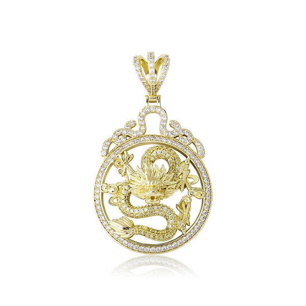 DRAGON SPIRIT ORNAMENT PENDANT 14K - ICECI