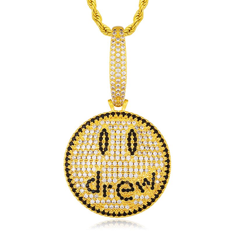 Drew Smiling Face Pendant 18K - ICECI