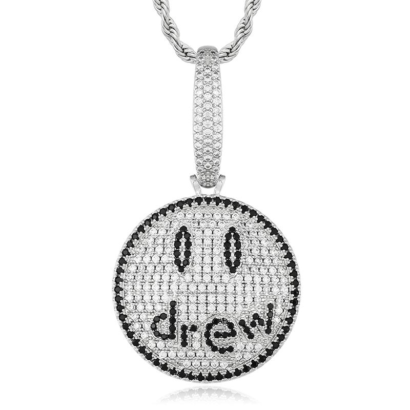 Drew Smiling Face Pendant 18K - ICECI