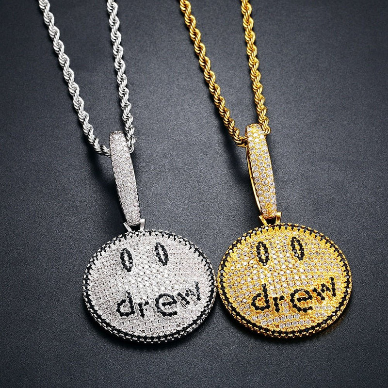 Drew Smiling Face Pendant 18K - ICECI