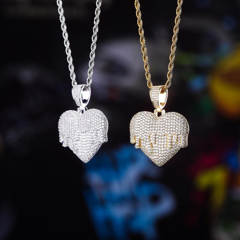 DRIP HEART PENDANT 14K - ICECI