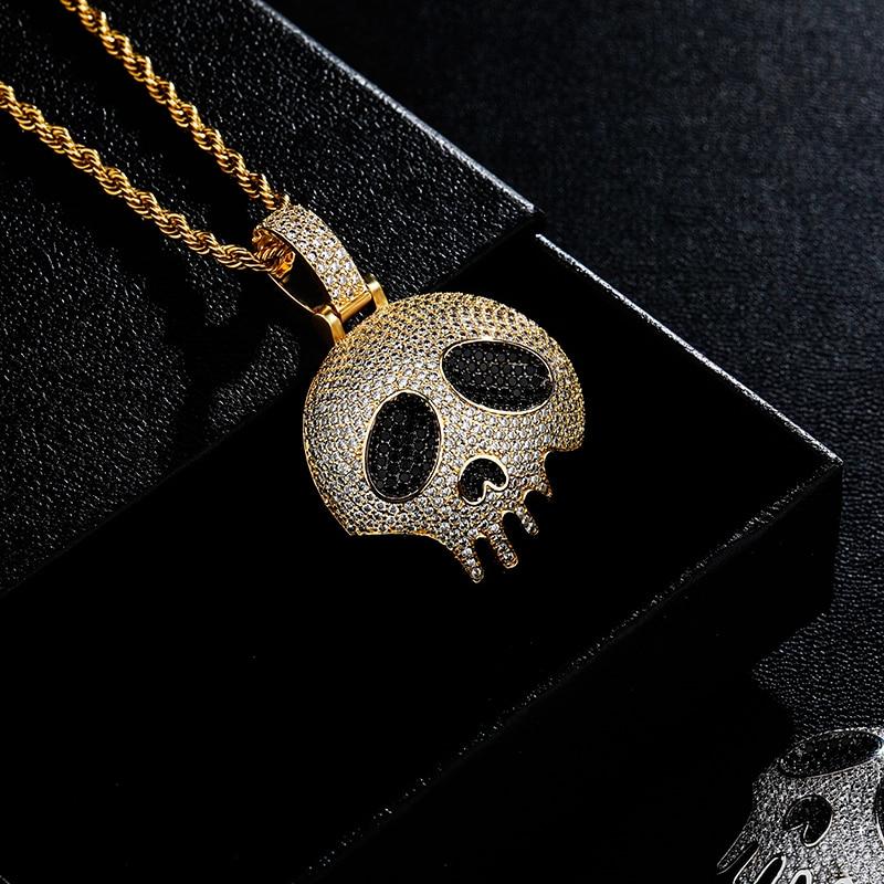 DRIP SKULL PENDANT 14K - ICECI