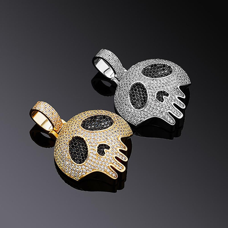 DRIP SKULL PENDANT 14K - ICECI