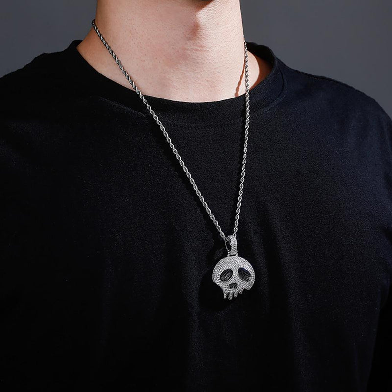 DRIP SKULL PENDANT 14K - ICECI