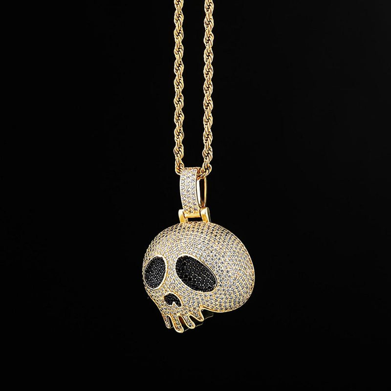 DRIP SKULL PENDANT 14K - ICECI