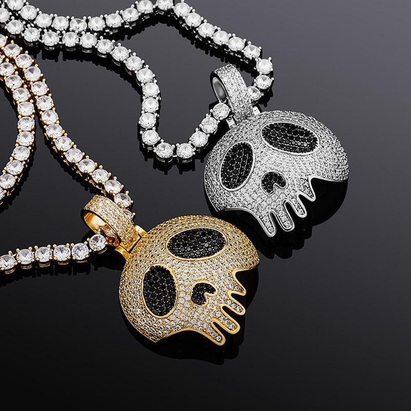 DRIP SKULL PENDANT 14K - ICECI