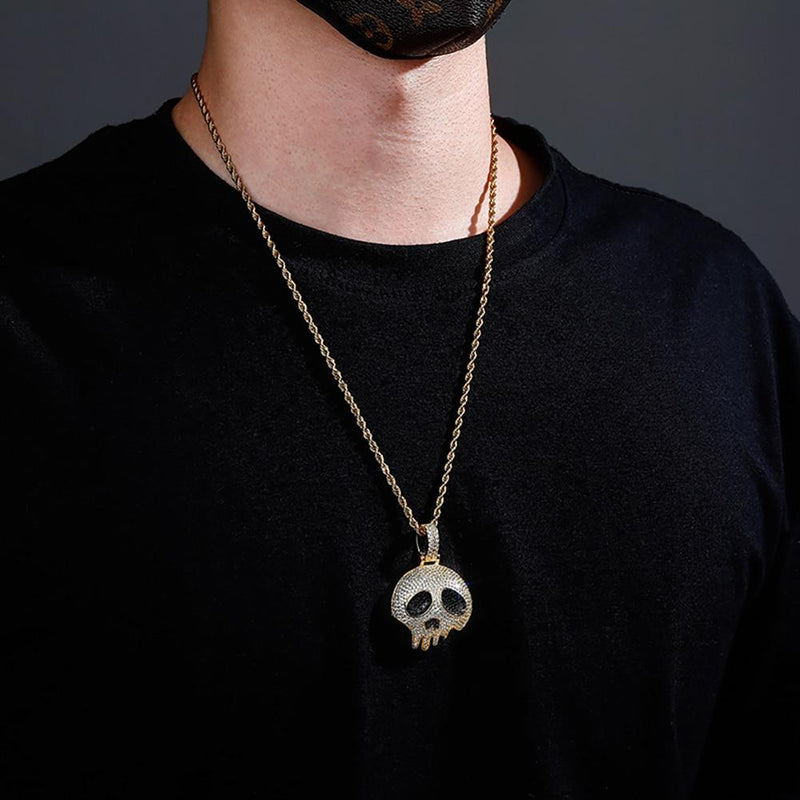 DRIP SKULL PENDANT 14K - ICECI