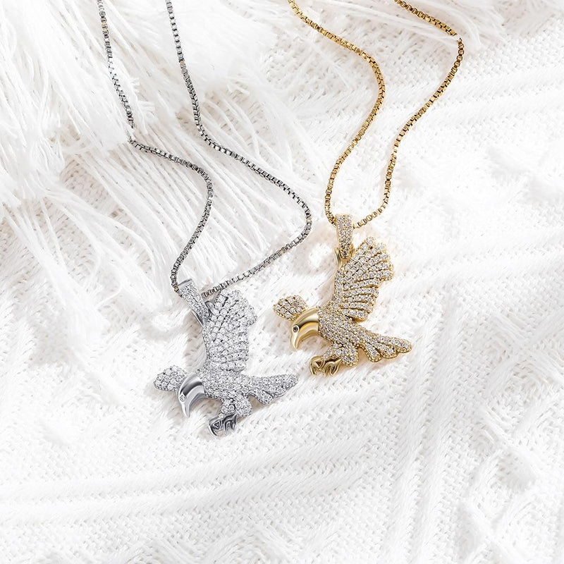 Eagle Pendant 14K x Sterling Silver - ICECI