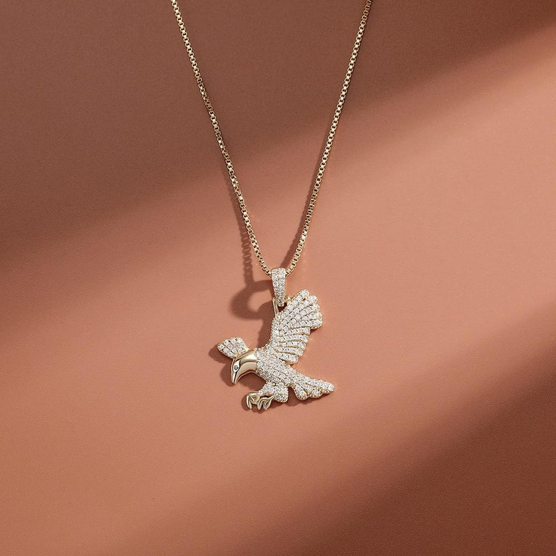 Eagle Pendant 14K x Sterling Silver - ICECI