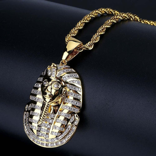 Egyptian Pharaoh Pendant 18K - ICECI