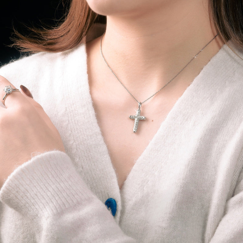 Enchanted Cross Pendant 18K x Moissanite - ICECI