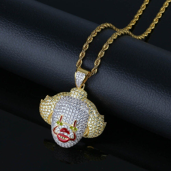 Evil Dancing Clown Pendant 18K - ICECI