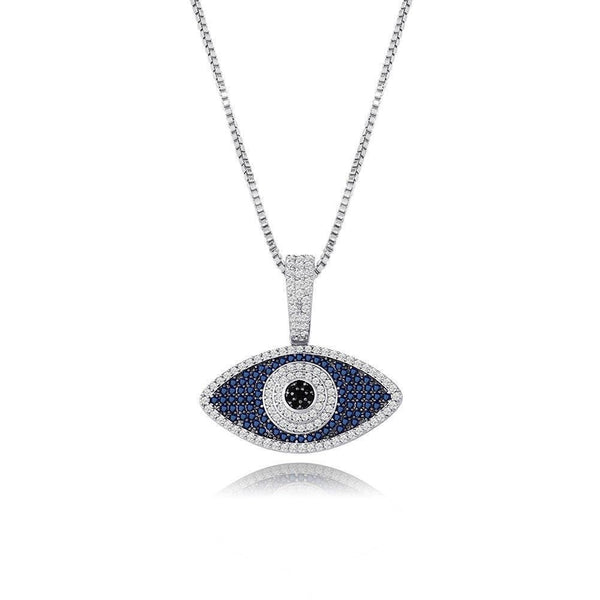 EVIL EYE PENDANT 14K X STERLING SILVER - ICECI