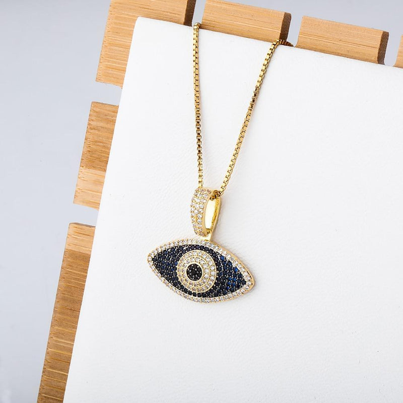 EVIL EYE PENDANT 14K X STERLING SILVER - ICECI