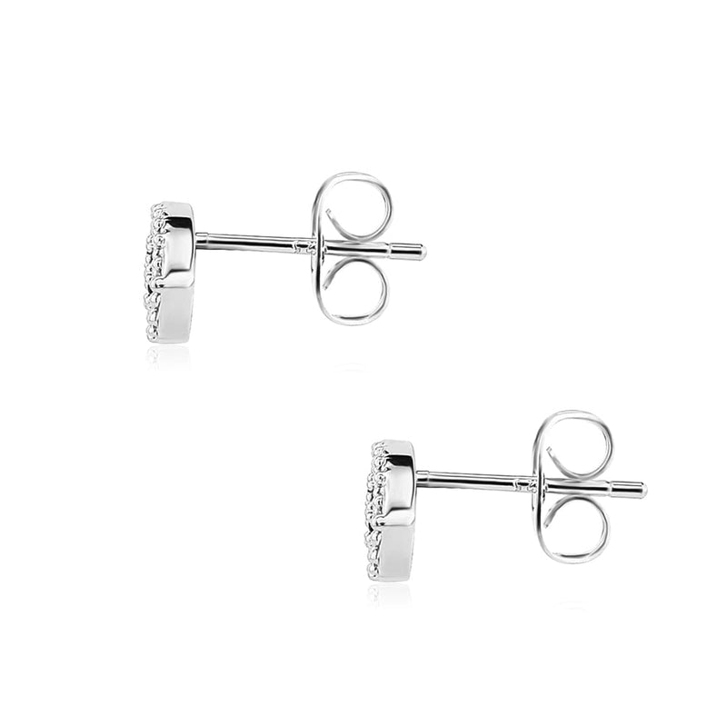 Evil Eye Stud Earrings 14K - ICECI