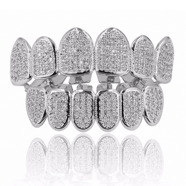 EXCLUSIVE CZ CLUSTER PREMIUM GRILLZ 14K - ICECI