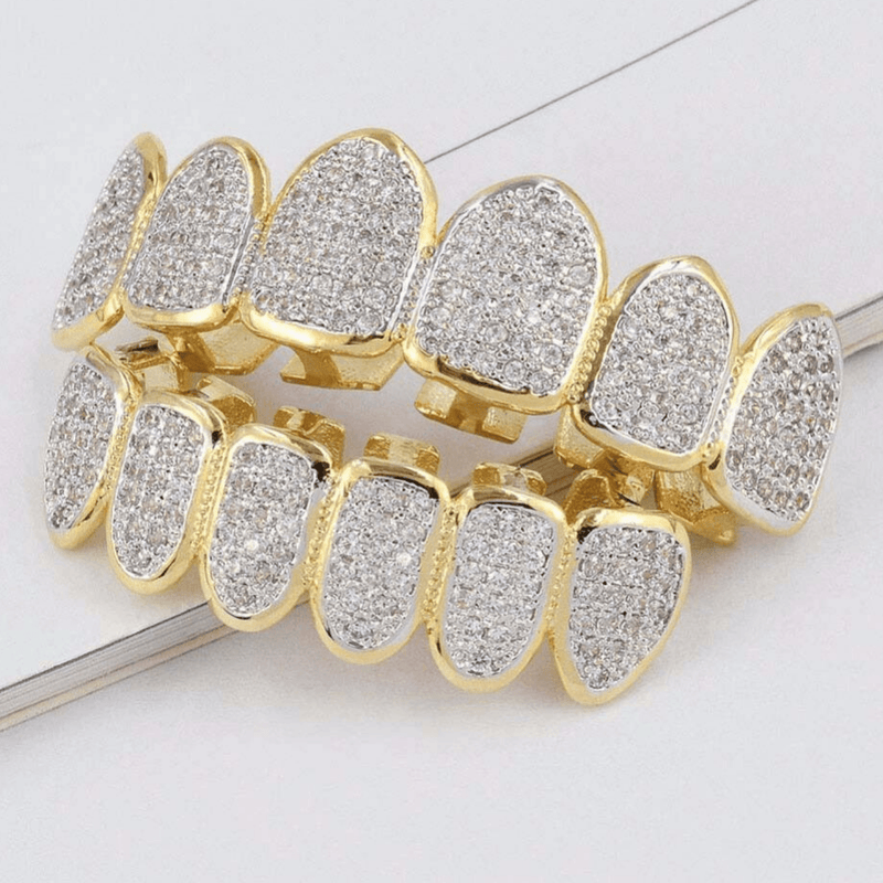 EXCLUSIVE CZ CLUSTER PREMIUM GRILLZ 14K - ICECI