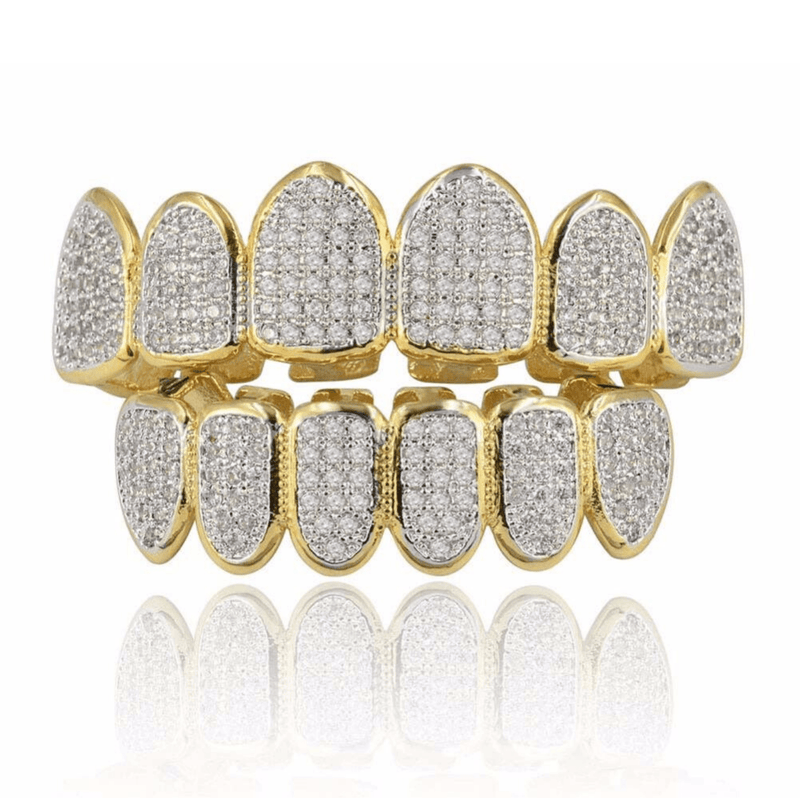 EXCLUSIVE CZ CLUSTER PREMIUM GRILLZ 14K - ICECI