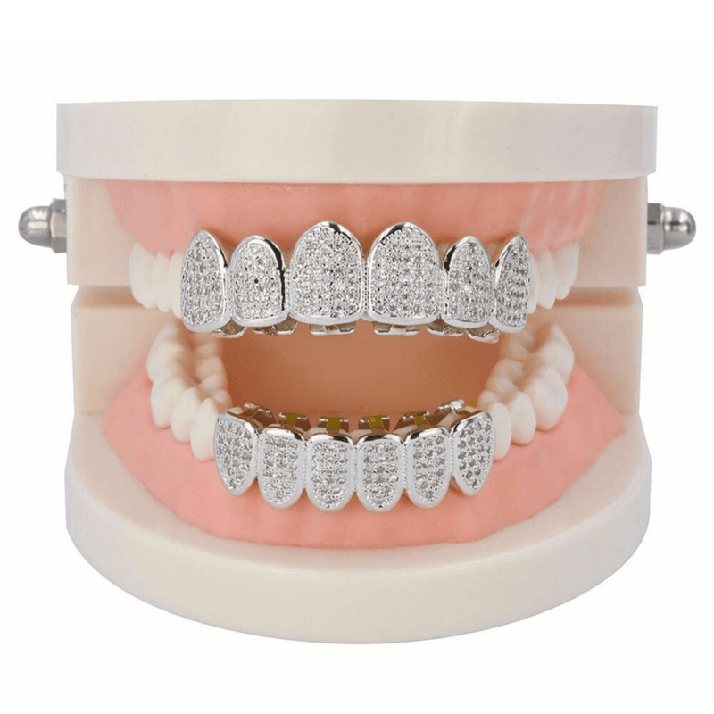 EXCLUSIVE CZ CLUSTER PREMIUM GRILLZ 14K - ICECI