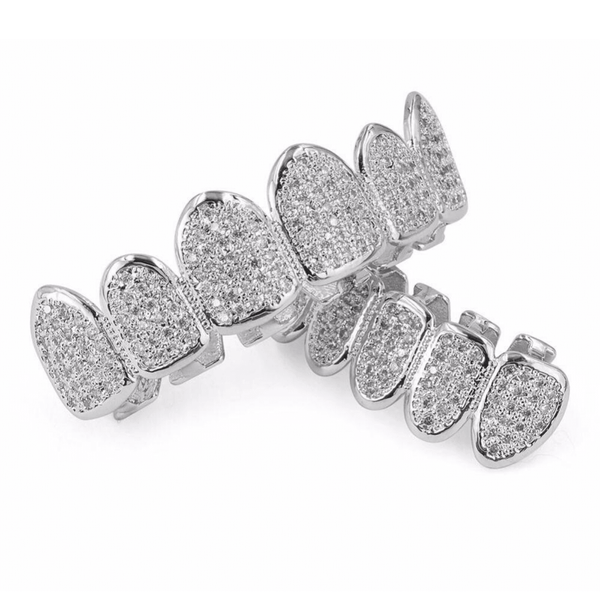 EXCLUSIVE CZ CLUSTER PREMIUM GRILLZ 14K - ICECI