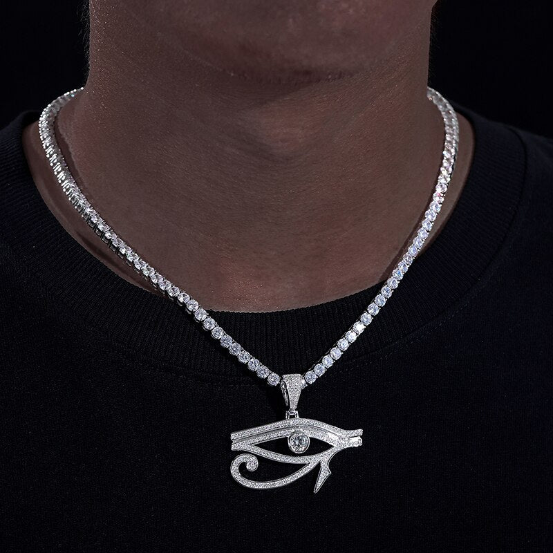 Eye of Horus Pendant 18K x Moissanite - ICECI