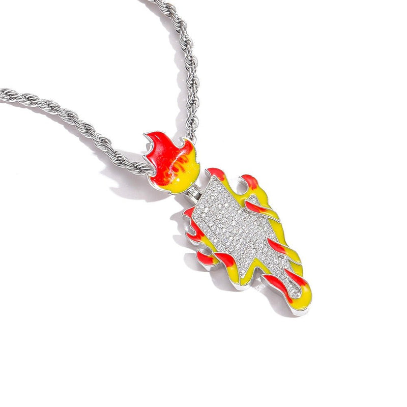 Fire Lightning Pendant 14K - ICECI