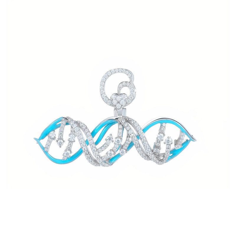 Glowing DNA Pendant 18K x Moissanite - ICECI