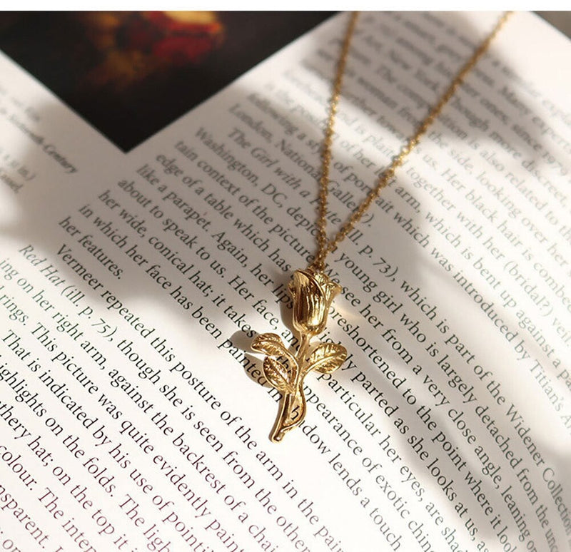 Golden Rose Pendant 18K - ICECI